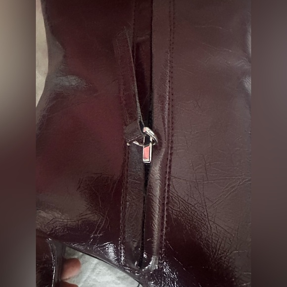 H&M Burgundy Knee-High Pointed Toe Heeled Boots β Slim Mid Heel β 37 β BNWt - Picture 9 of 13